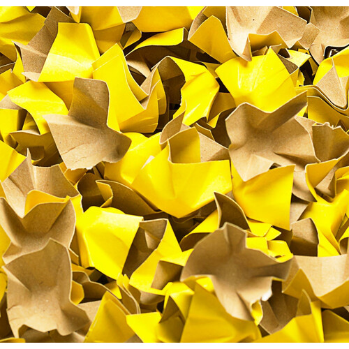Papier-Verpackungschips/-flocken, 100% recyclebar, 120 Liter gelb